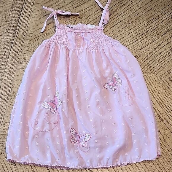 Pink summer butterfly dress size 5 - Picture 1 of 6